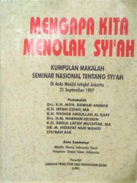 Image of Mengapa Kita Menolak Syi'ah